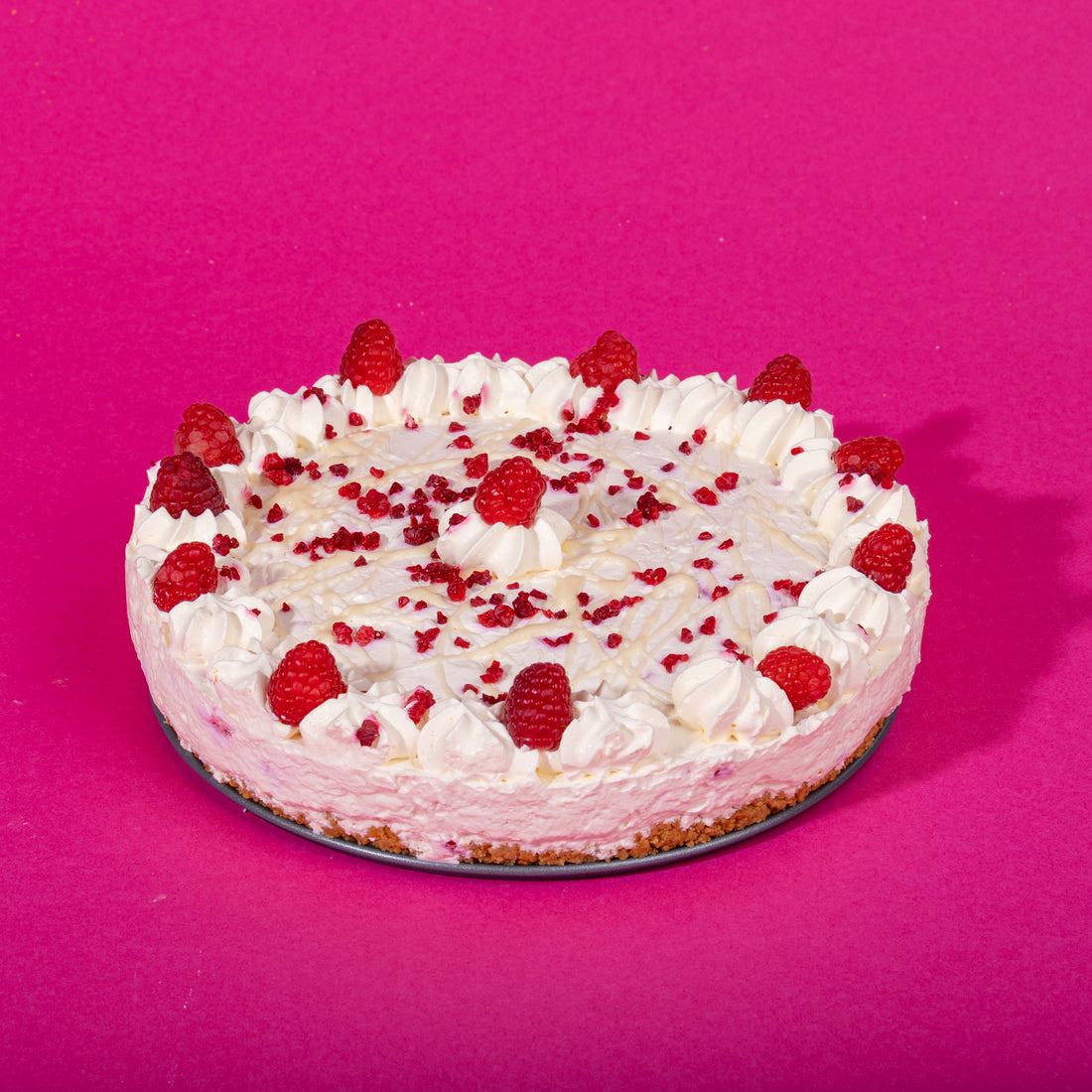 Raspberry & White Chocolate Cheesecake (Serves 10-12)