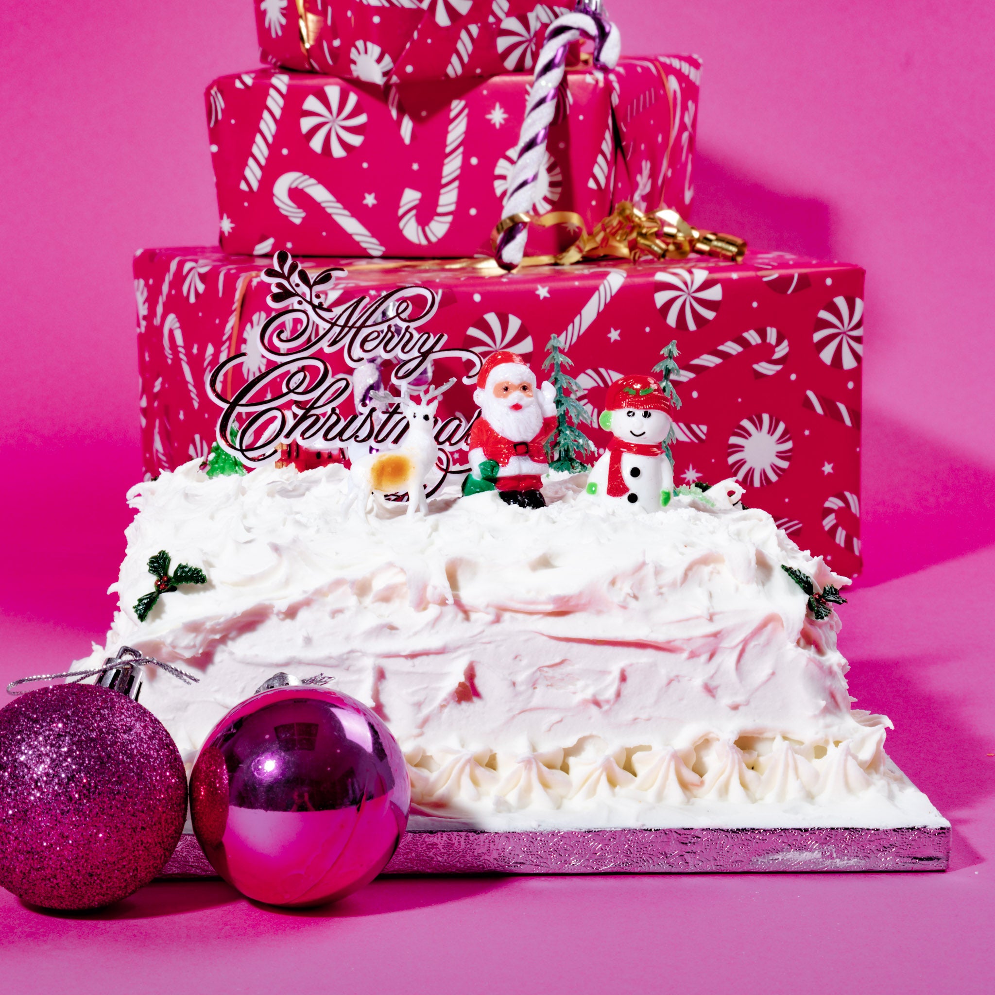 Christmas Cake (Iced & Marzipan All Over)