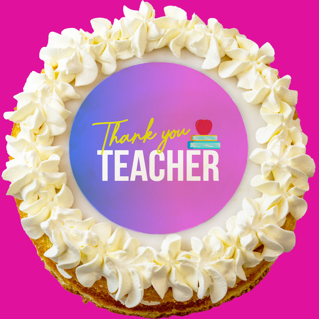 Thank You Teacher Small Round Cake