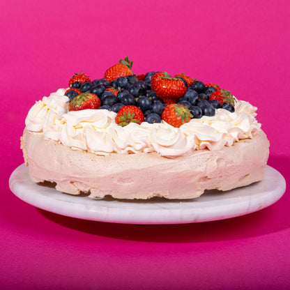Luxx Pavlova with Signature Cream, Strawberries &amp; Blueberries (Serves 10-12)
