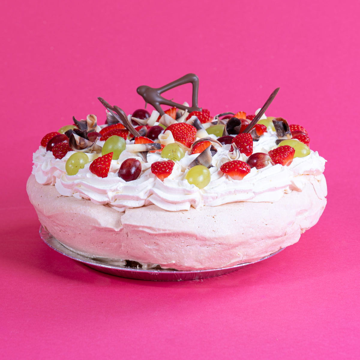 Pavlova with Signature Cream &amp; Seasonal Fruits (Serves 10-12)