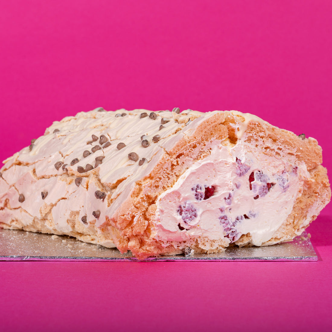 Roulade with Signature Cream, Lemon, Raspberries &amp; White Chocolate (Serves 6-8)