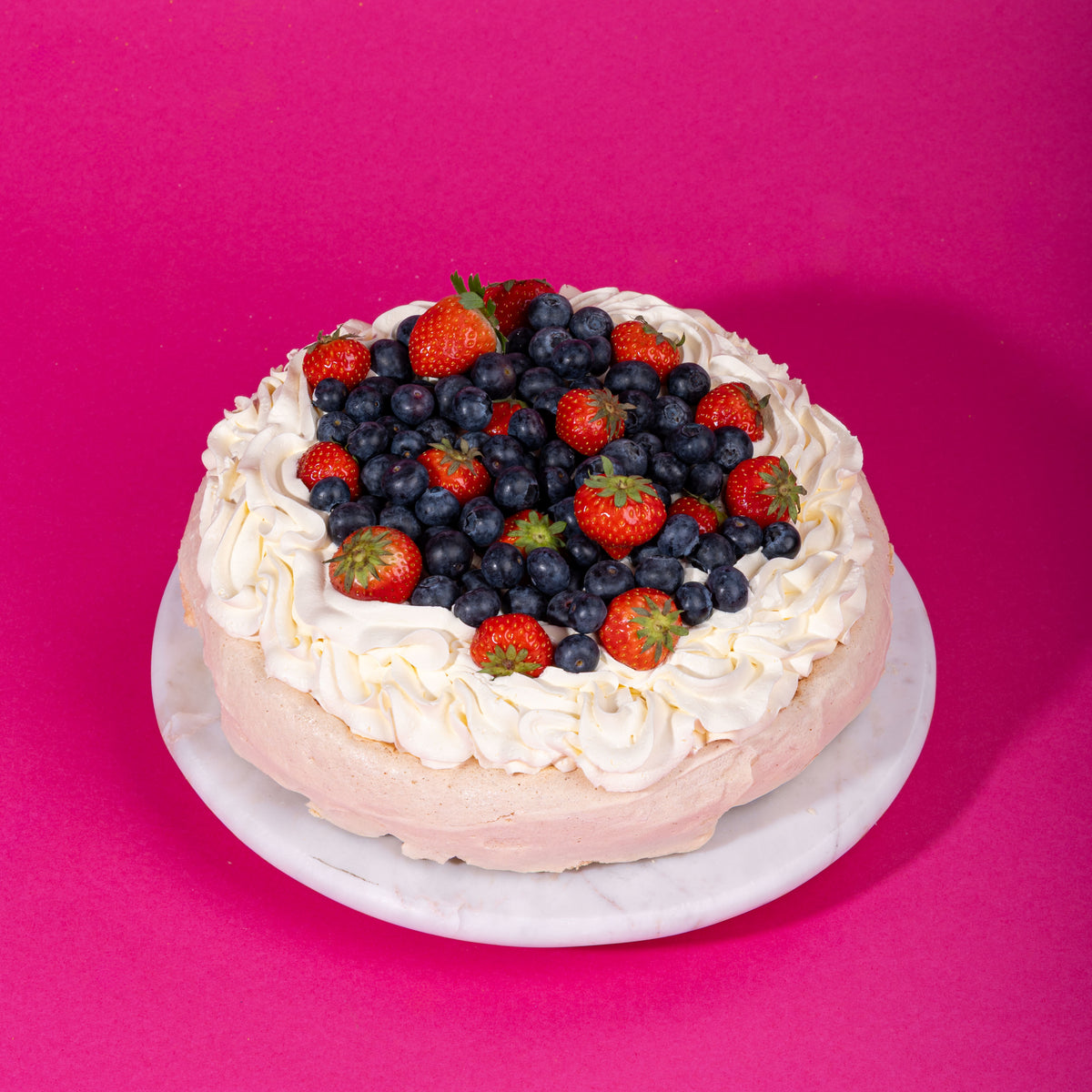 Luxx Pavlova with Signature Cream, Strawberries &amp; Blueberries (Serves 10-12)