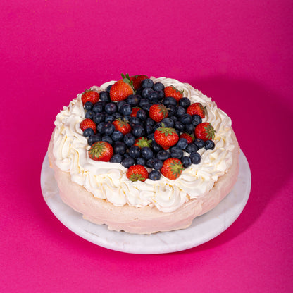 Luxx Pavlova with Signature Cream, Strawberries &amp; Blueberries (Serves 10-12)