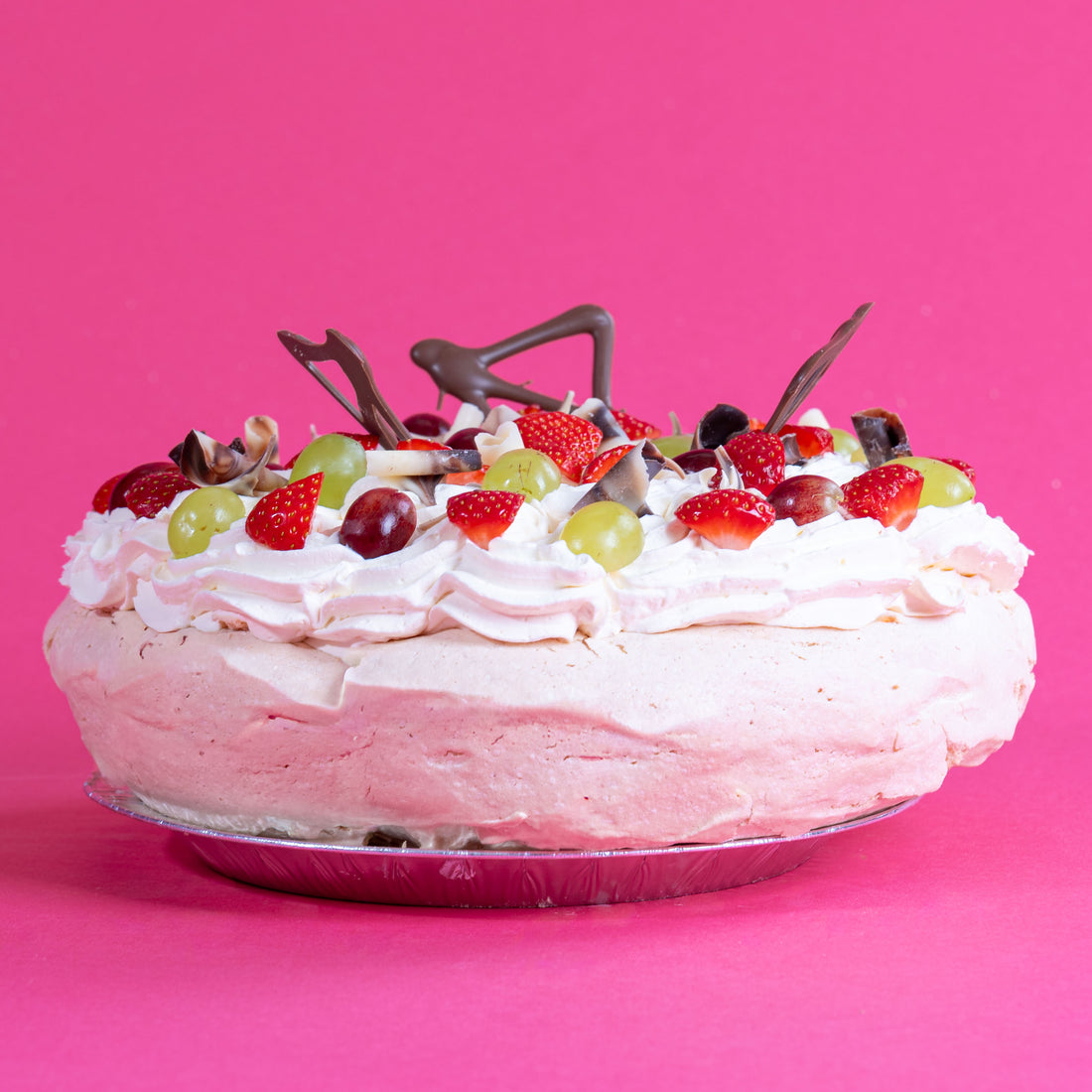 Pavlova with Signature Cream &amp; Seasonal Fruits (Serves 10-12)