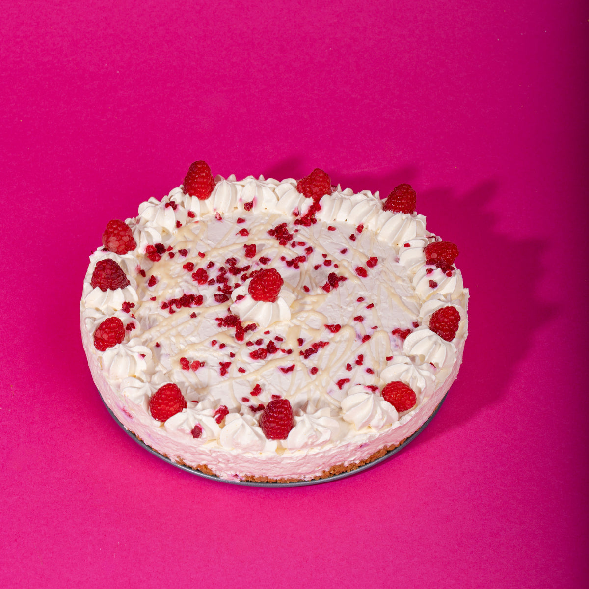 Raspberry &amp; White Chocolate Cheesecake (Serves 10-12)