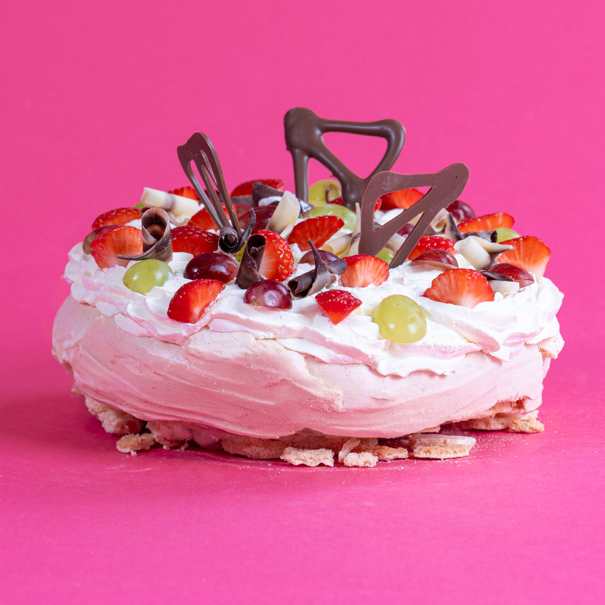 Pavlova with Signature Cream &amp; Seasonal Fruits (Serves 4-6)