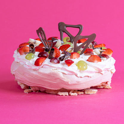 Pavlova with Signature Cream &amp; Seasonal Fruits (Serves 4-6)