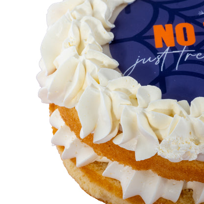 No Tricks Halloween Small Round Cake