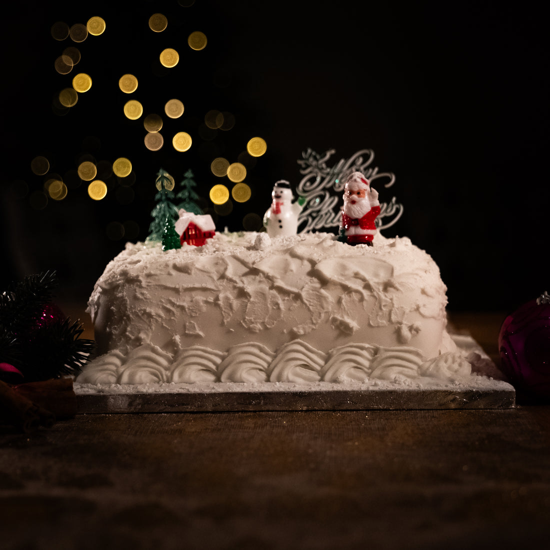 Christmas Cake (Iced & Marzipan All Over)