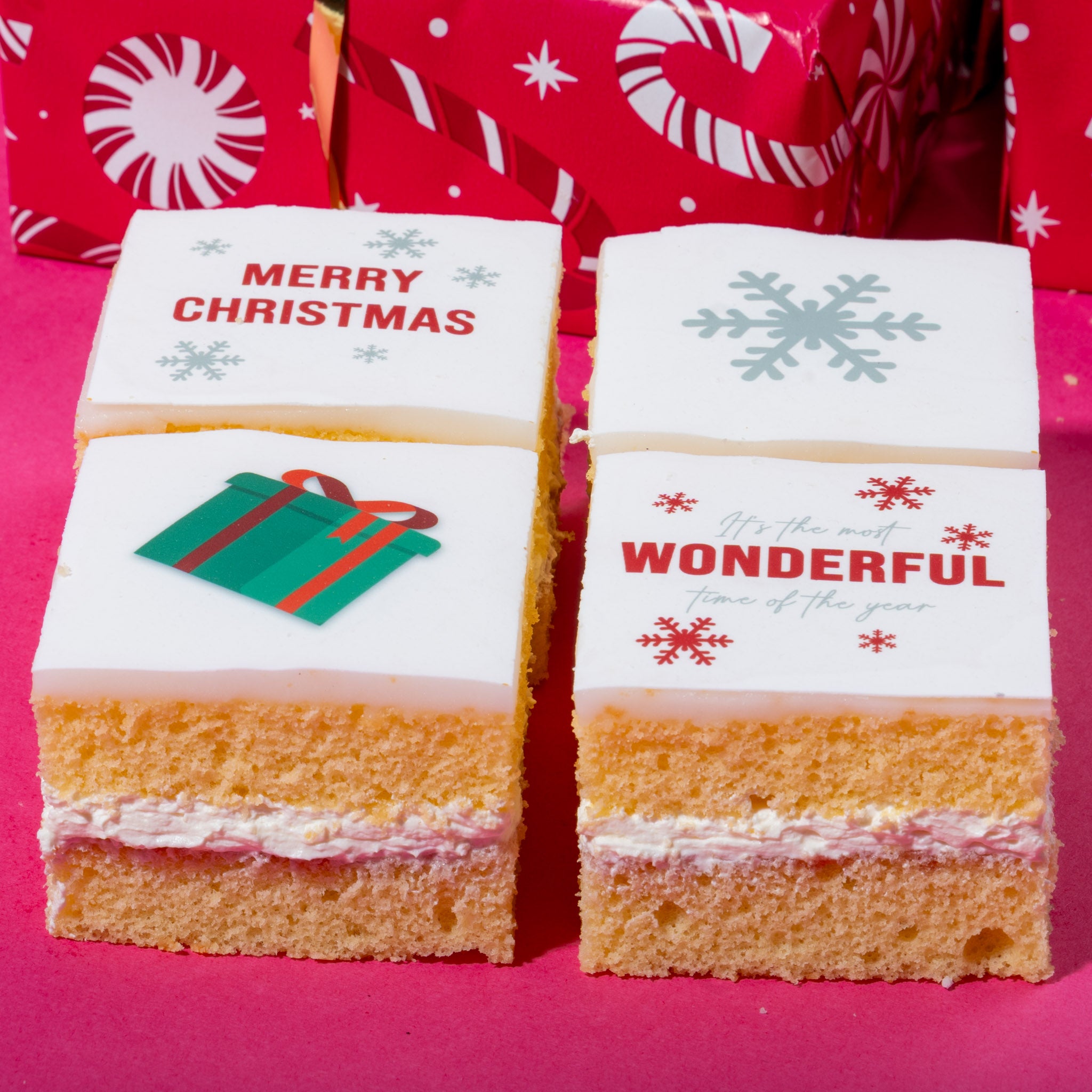 Merry Christmas Iced Diamonds 4 Pack