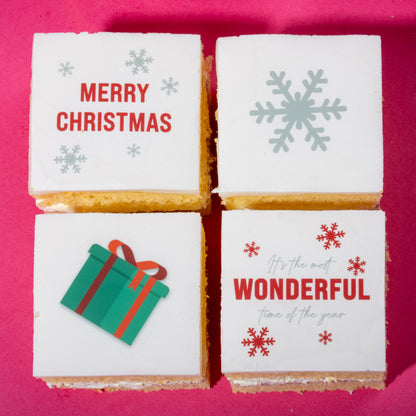 Merry Christmas Iced Diamonds 4 Pack