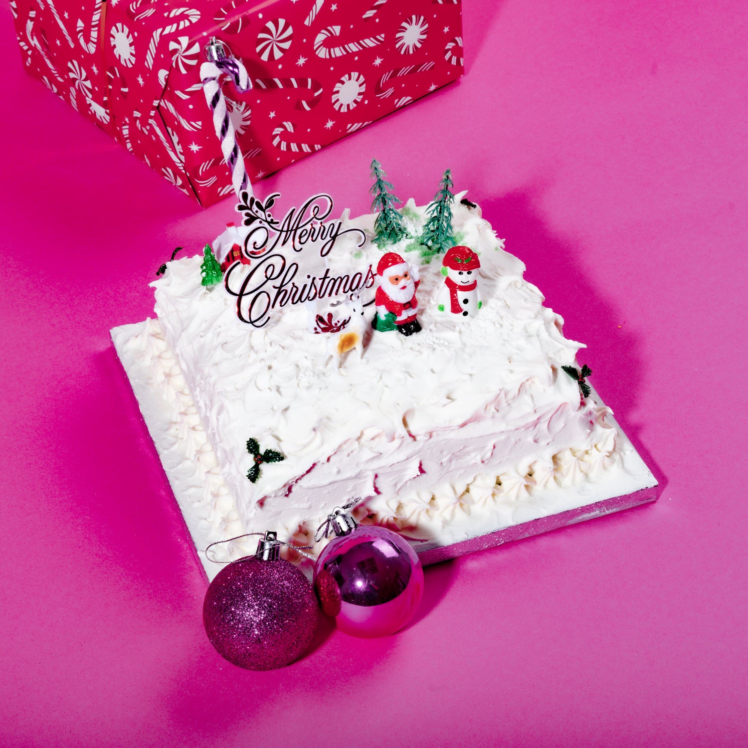 Christmas Cake (Iced &amp; Marzipan All Over)