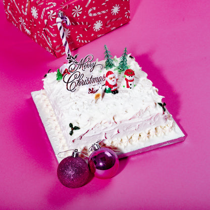 Christmas Cake (Iced &amp; Marzipan All Over)