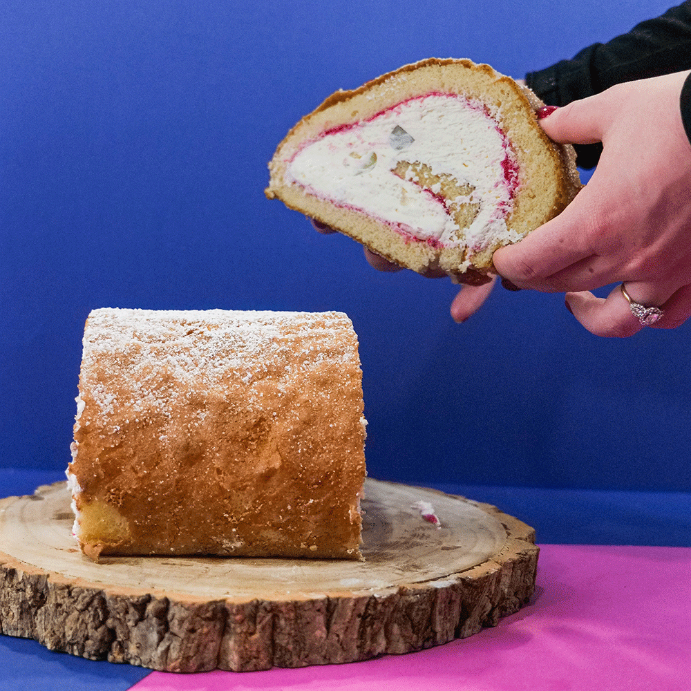 Plain Swiss Roll with Fresh Cream